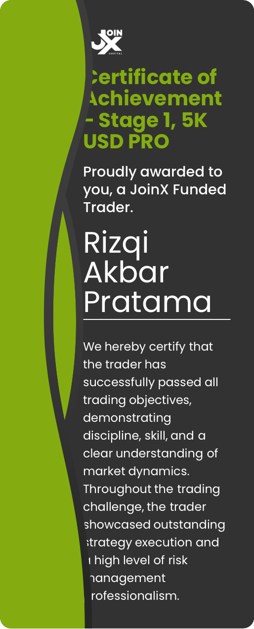 JoinX Funded Trader Certificate - Stage 1, 5K USD PRO
