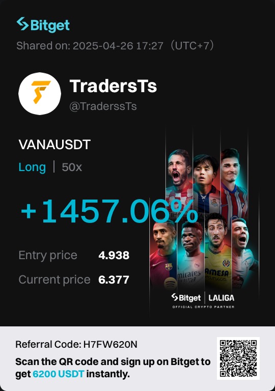 VANAUSDT Long 50x +1,457.06% ROI